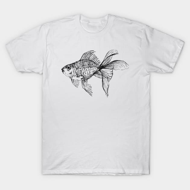 Goldfish T-Shirt by rachelsfinelines